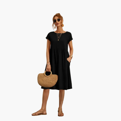 Vestito estivo donna taglio ampio stile casual elegante per uscite e vacanze