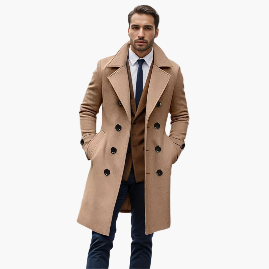 Manteau long élégant pour homme style italien – Vêtement habillé et urbain