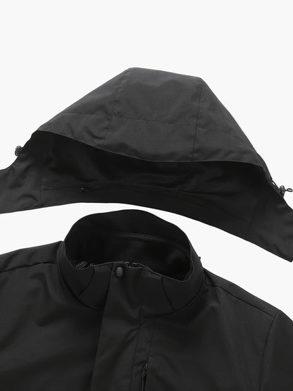 Veste Softshell Homme 3-en-1 à Capuche Style Urbain Décontracté