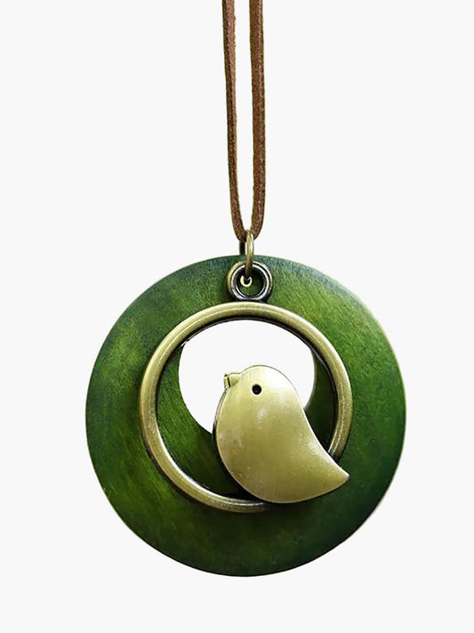 Collier Pendentif Rond Style Rétro Unisexe pour Cadeau ou Voyage