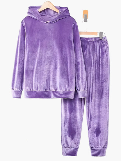 Ensemble de survêtement décontracté femme à capuche pour automne/hiver