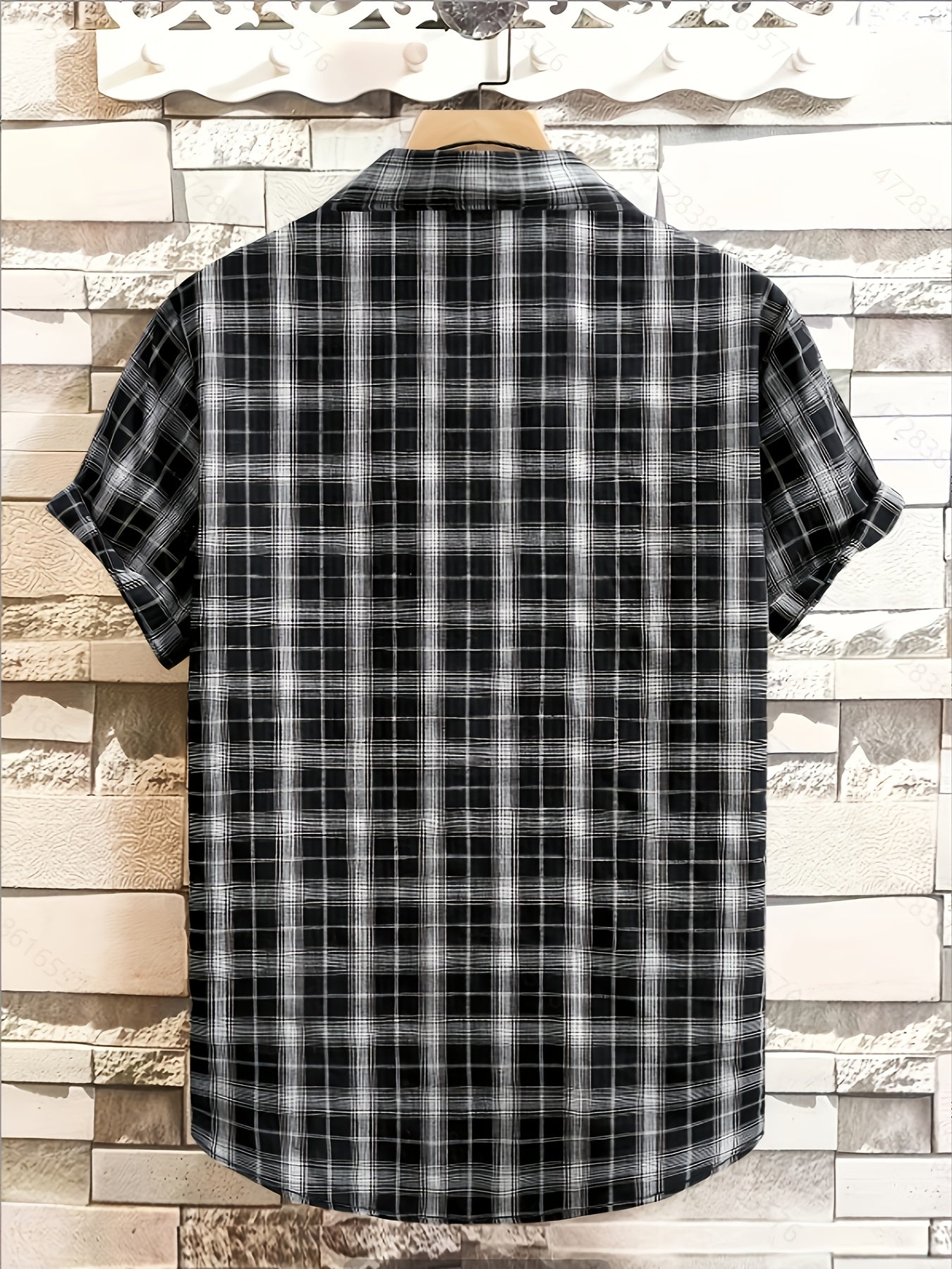 Chemise décontractée à carreaux pour homme – Style estival polyvalent