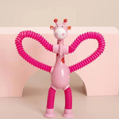 Jouet Girafe Télescopique à Ventouse pour Bébé et Enfant – Jouet Éducatif et Sensoriel Ludique