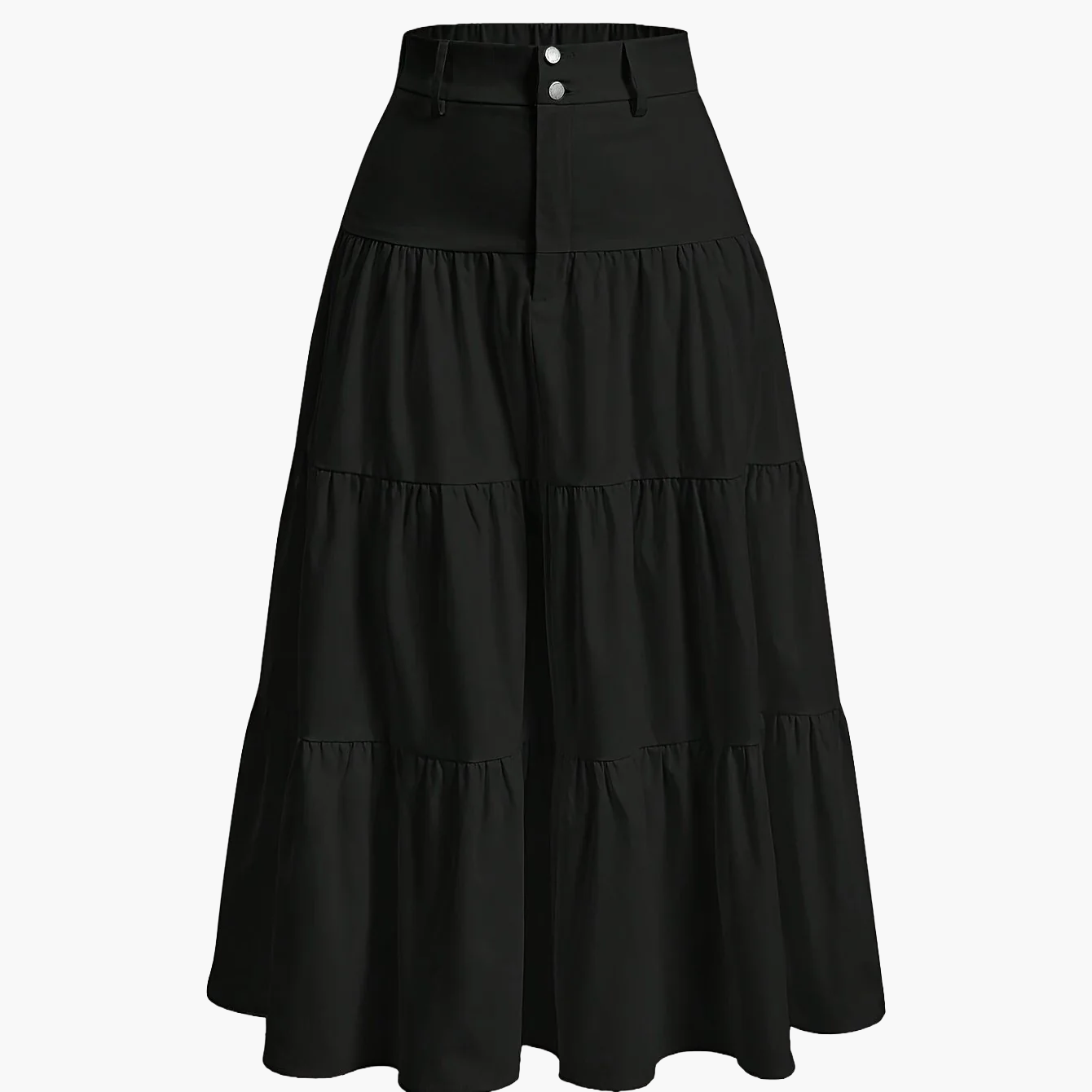 Jupe longue taille haute femme style bohème élégante pour printemps et été
