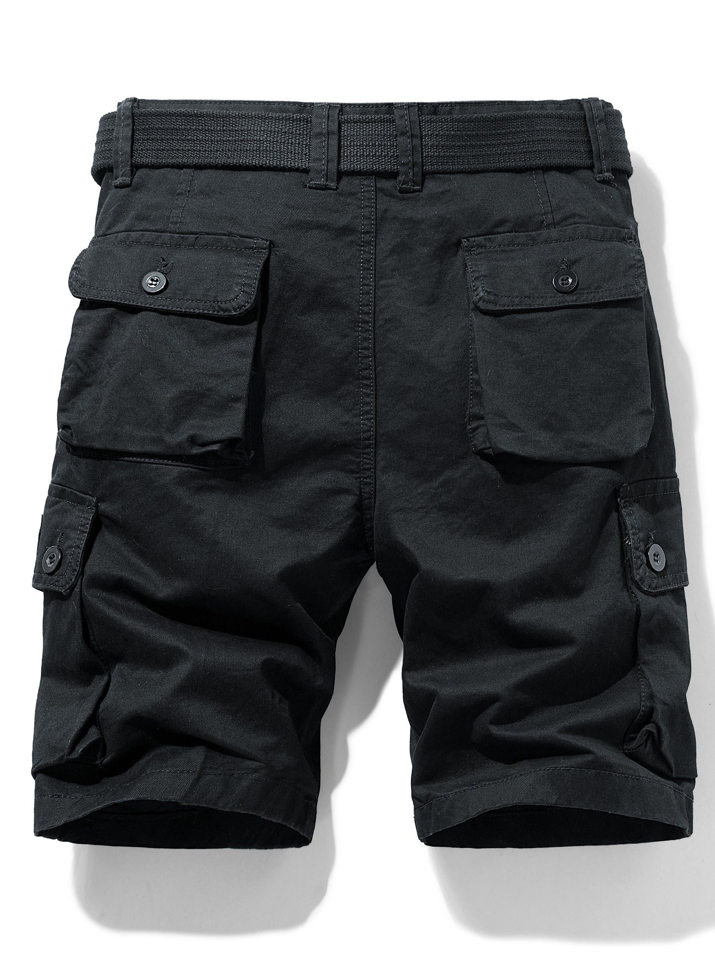Casual short cargo shorts for men with multiple pockets and belt – Ideal for summer and outdoor activities