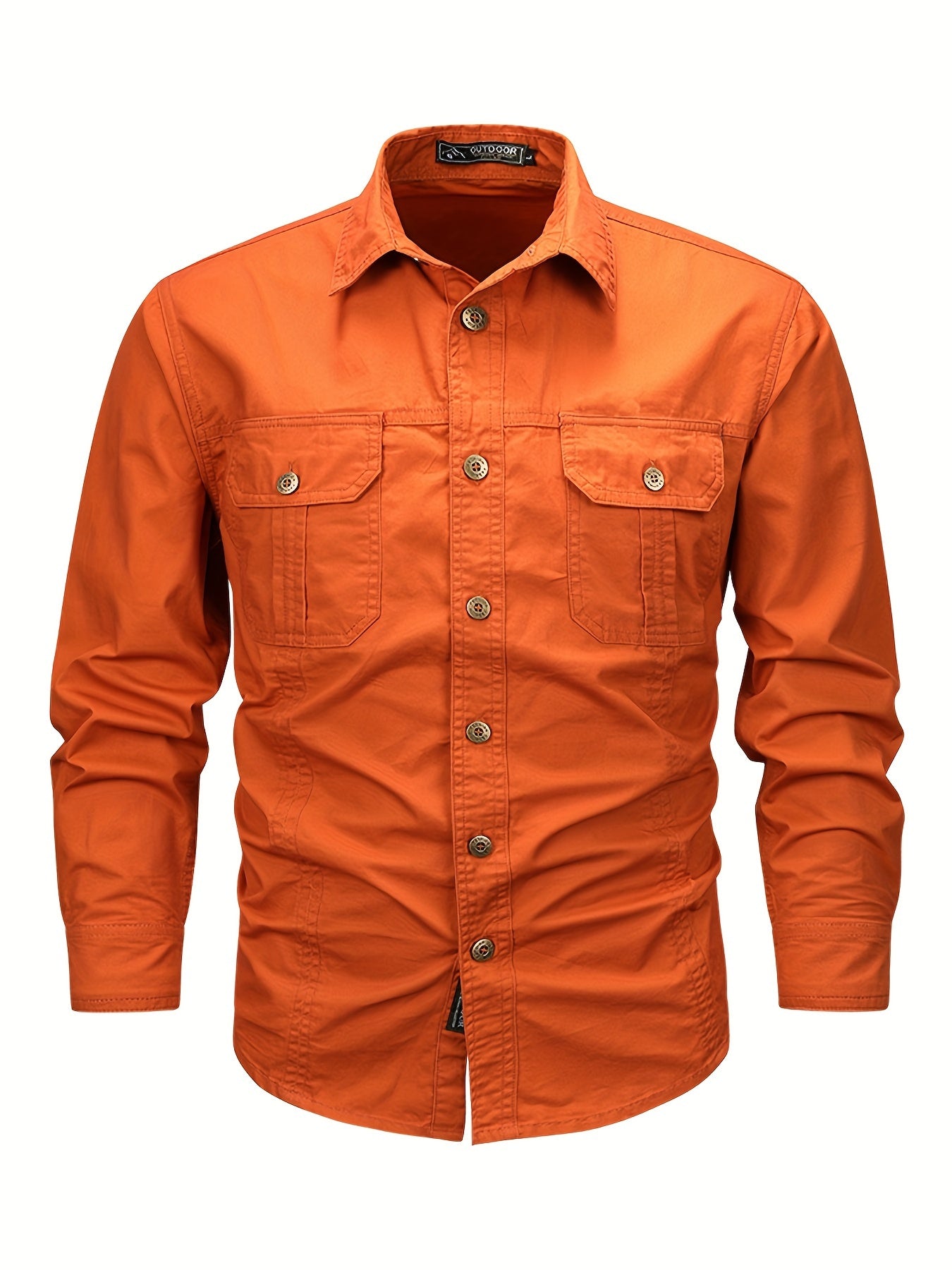 Men's casual long-sleeve shirt in outdoor style – Ideal for weekends and leisure activities