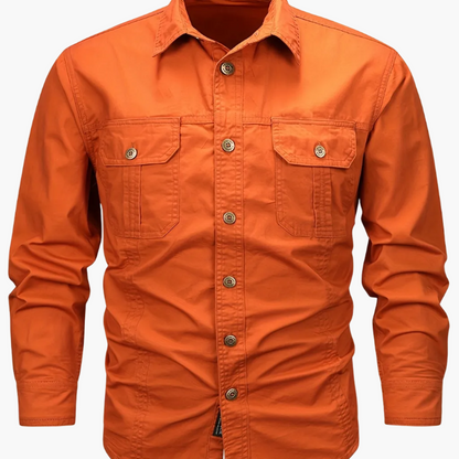 Men's casual long-sleeve shirt in outdoor style – Ideal for weekends and leisure activities