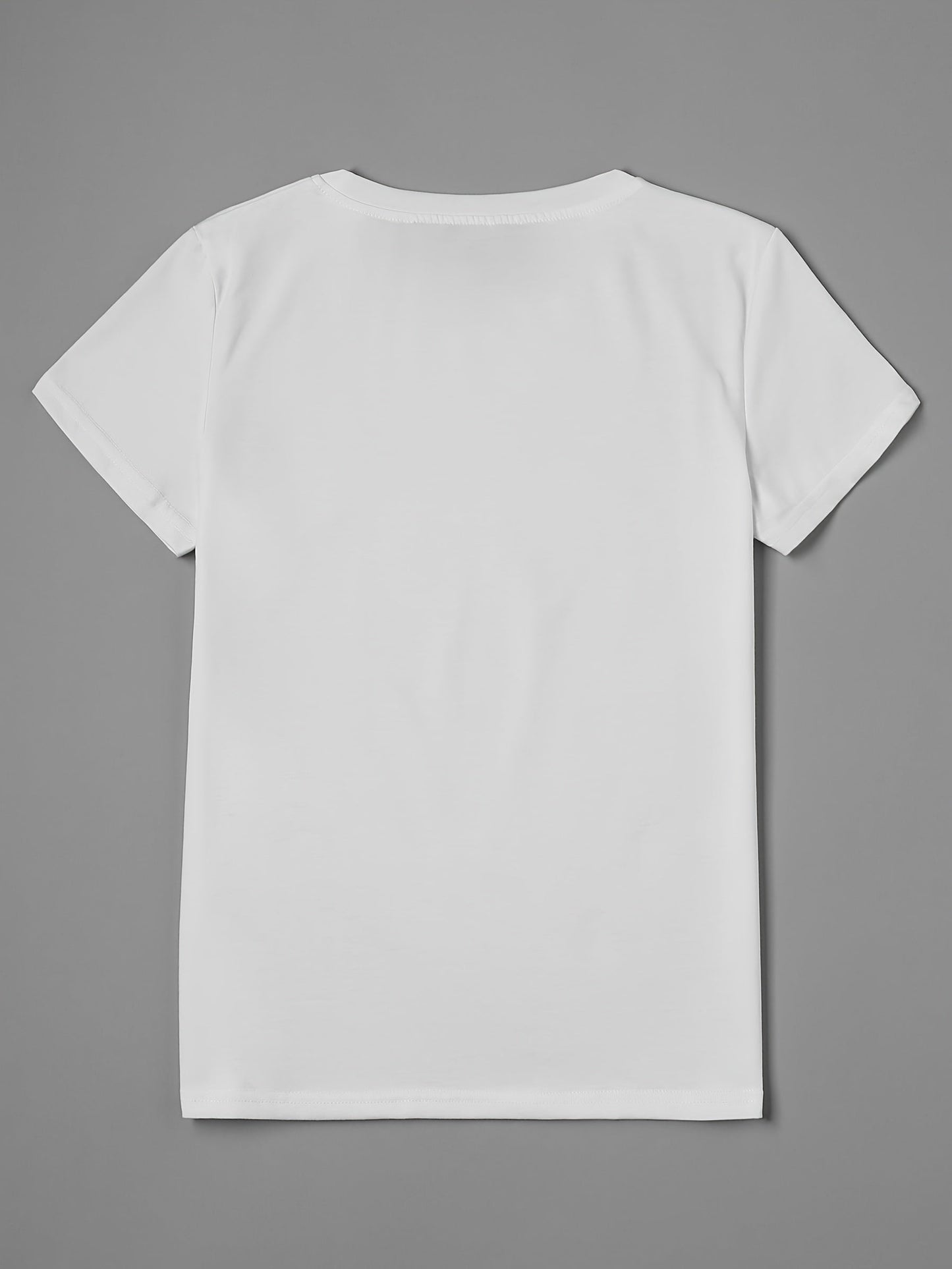 T-shirt donna stile casual con stampa floreale artistica per primavera ed estate