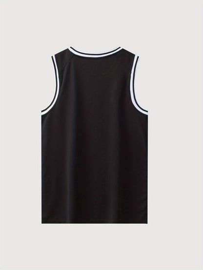 Men's Chicago Style Basketball Tank Top and Shorts Set - Urban Sporty Look