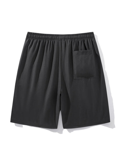 Short deportivo para hombre con múltiples bolsillos y cierre de cremallera, estilo casual para actividades deportivas y al aire libre