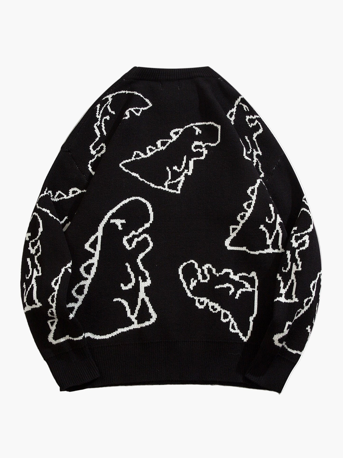 Pull-over décontracté motif dinosaure pour homme adolescent – style streetwear tendance