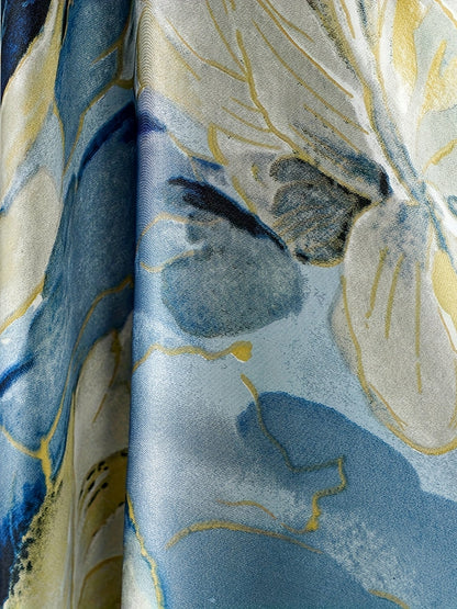 Bohemisk strandtunika för kvinnor med asymmetrisk stil och blommigt tryck, chic för semestern