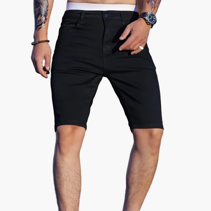 Short en jean décontracté pour homme, style skinny, idéal pour l'été et les loisirs