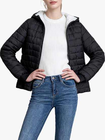 Veste matelassée d'hiver femme style urbain à capuche