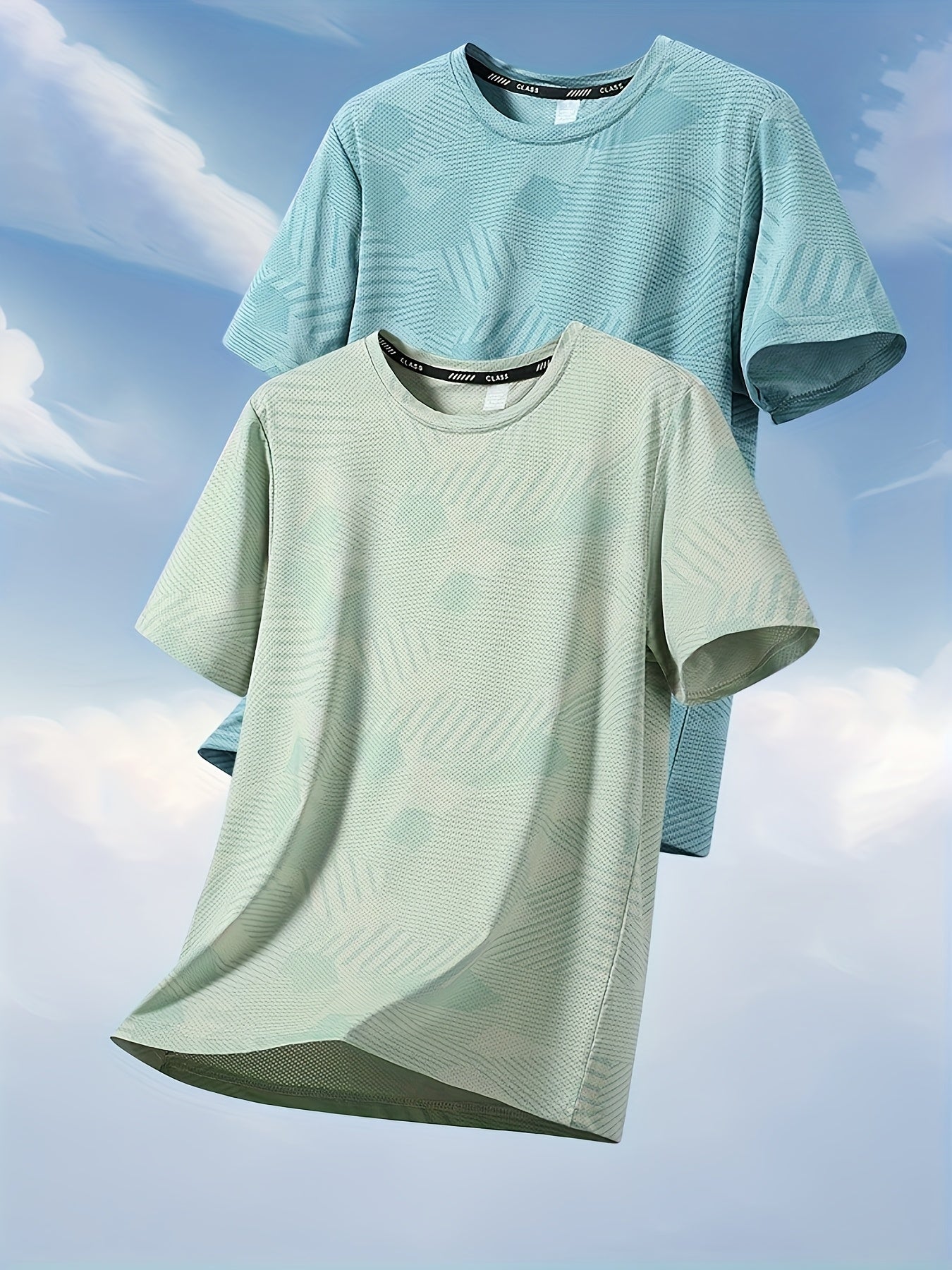 Camiseta casual para hombre estilo tropical transpirable de manga corta - Pack de 2, ideal para el verano