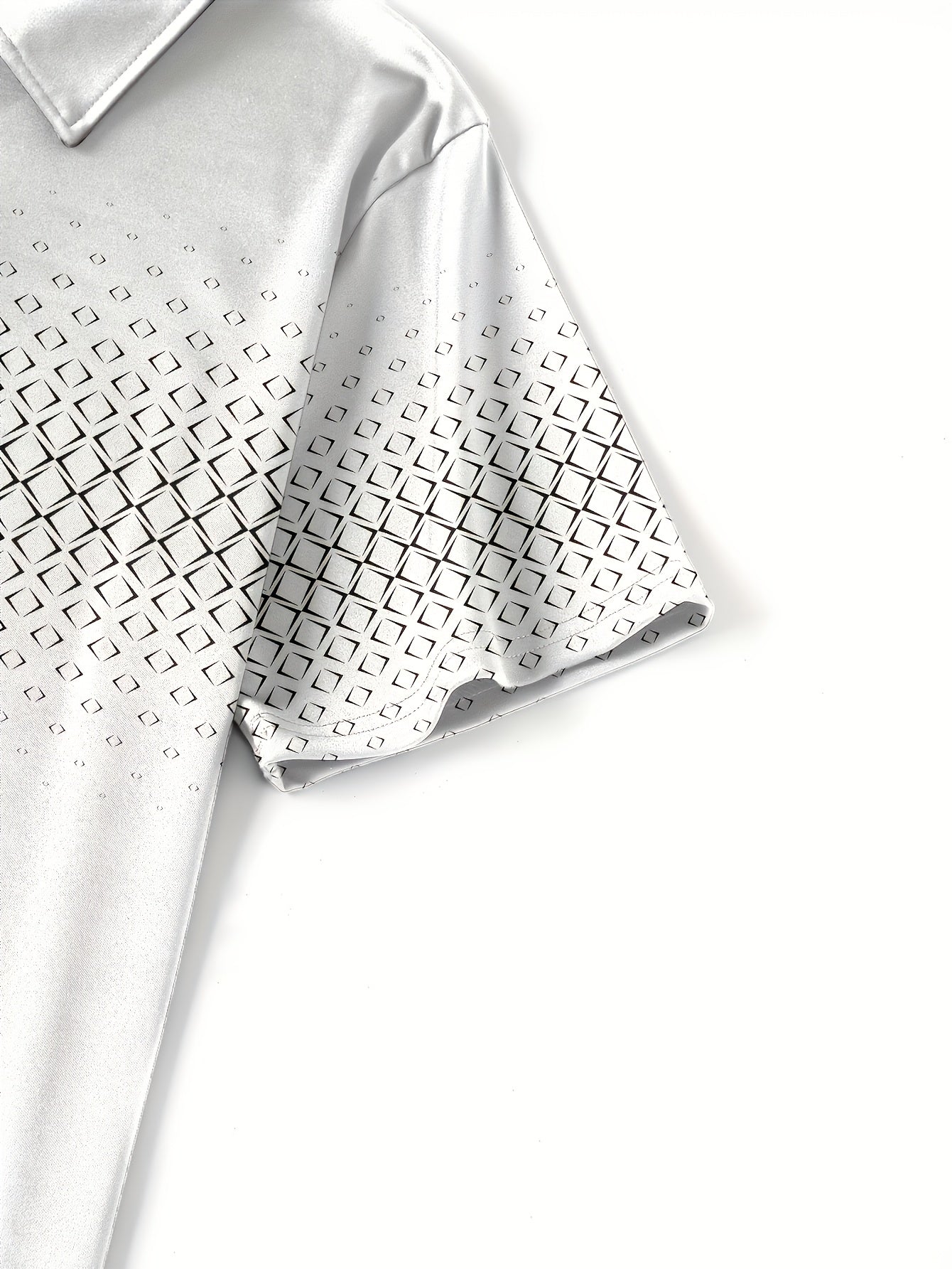 Polo Homme Mode Décontractée à Motif Géométrique pour Été