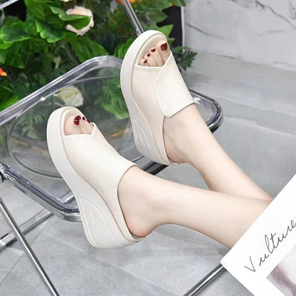 Linda – Sandales Compensées en Cuir Vegan pour l'Été