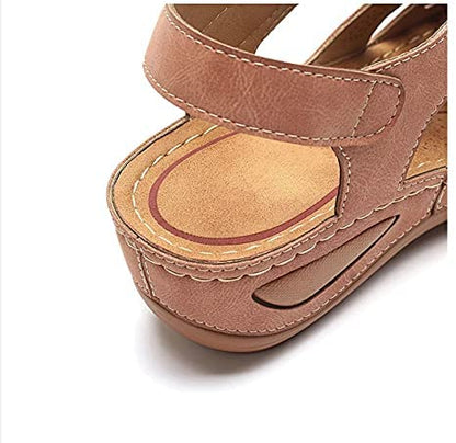 Bekväma slip-in sandaler med kilklack för dam – Chic stil för vardagsbruk