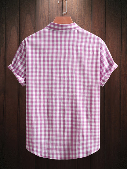 Casual Plaid Shirt for Men Versatile Urban Style