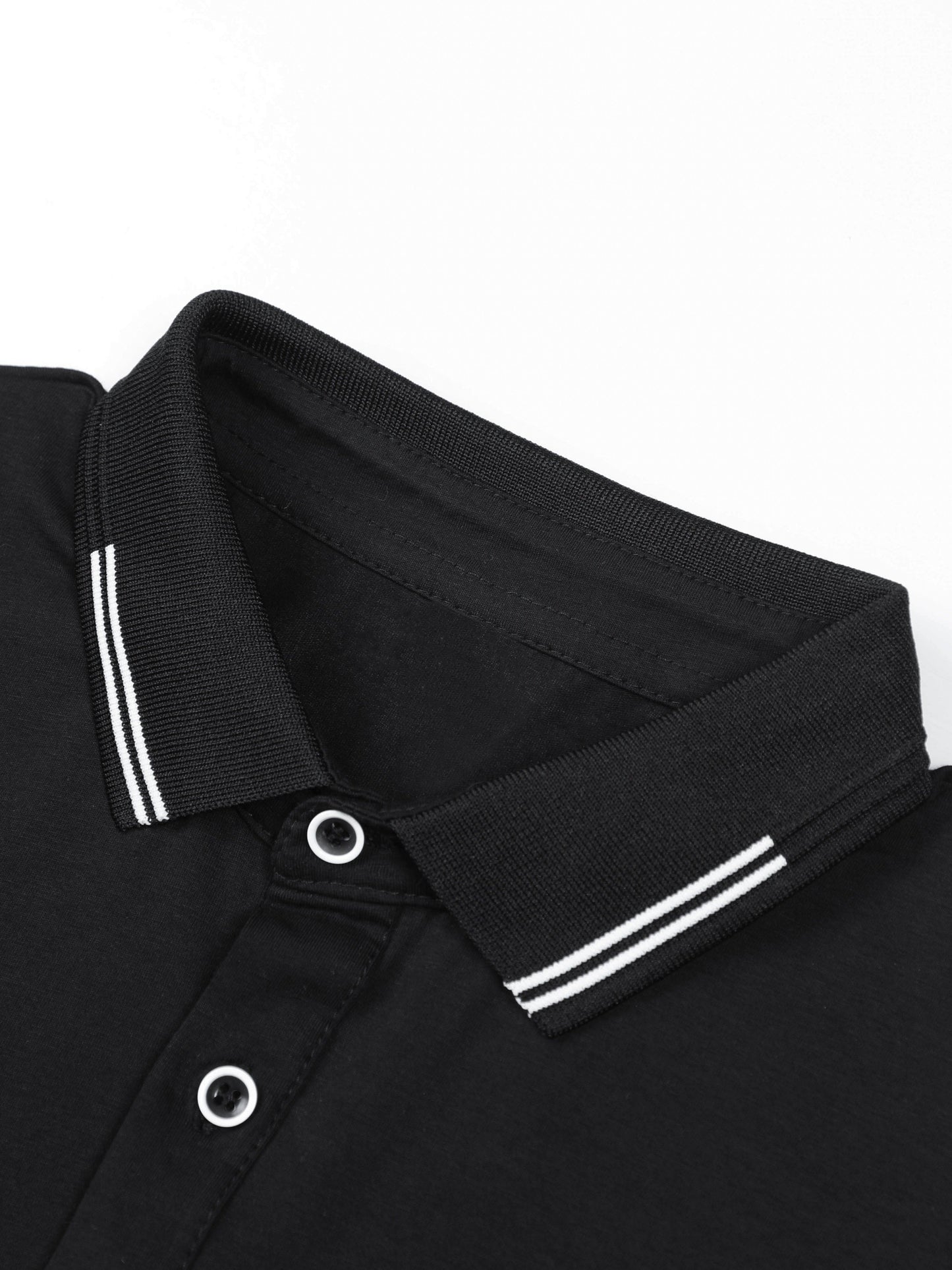 Polo décontracté pour homme à col boutonné style urbain