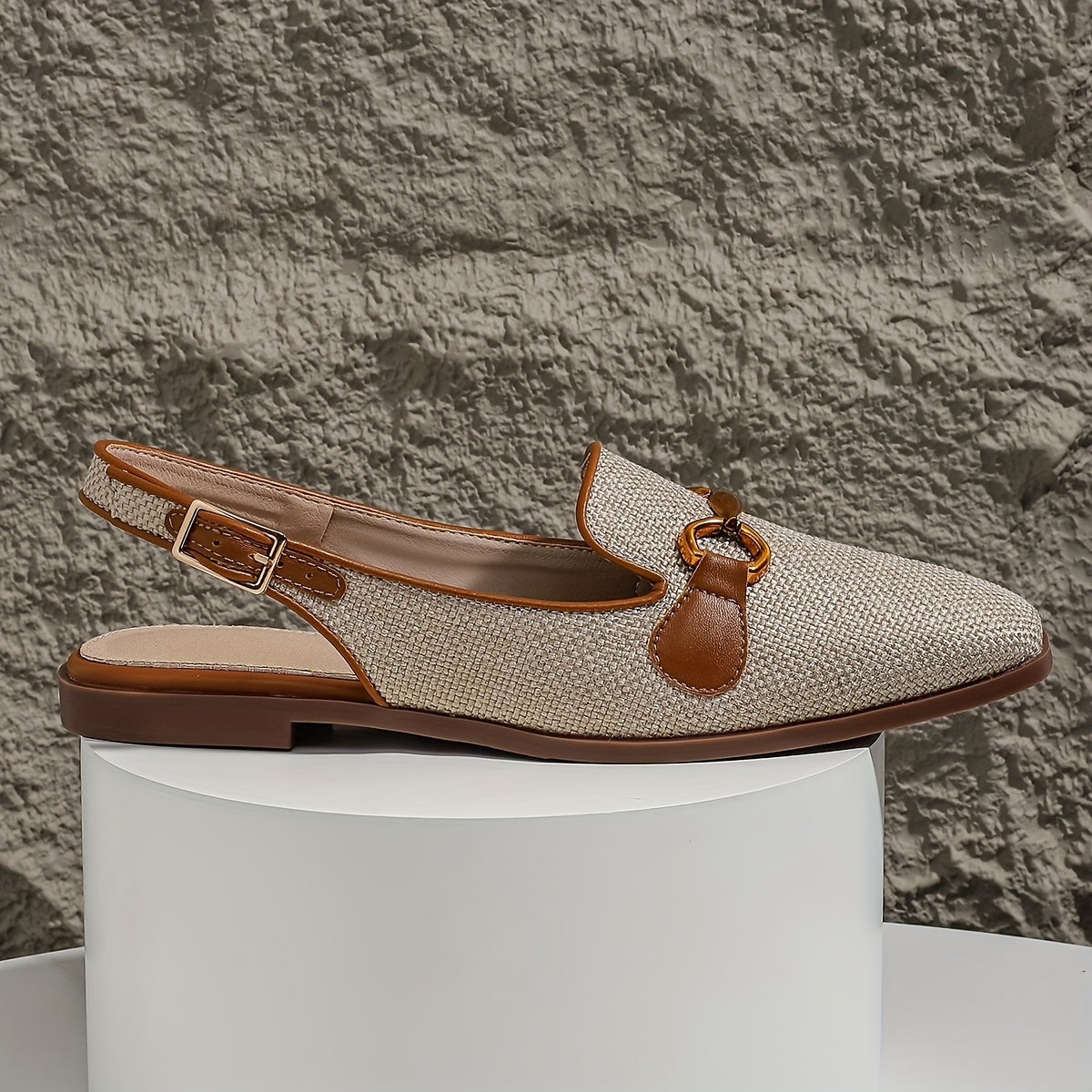 Mocassin slingback femme style décontracté pour l’été
