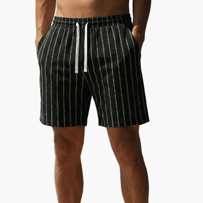 Shorts décontractés à rayures pour homme, style urbain tendance, idéals loisirs et sport