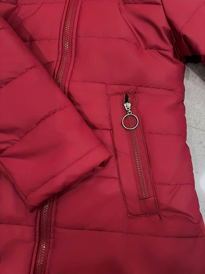 Manteau matelassé à capuche pour femme style urbain chaud