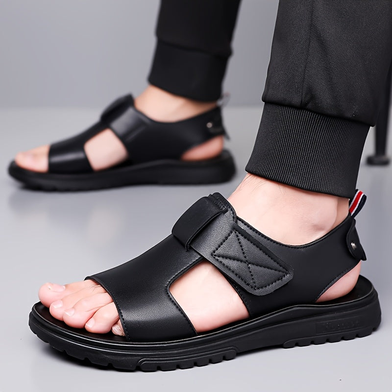 Avslappnade vintageinspirerade sandaler för herr med halkfri sula, perfekta för våren