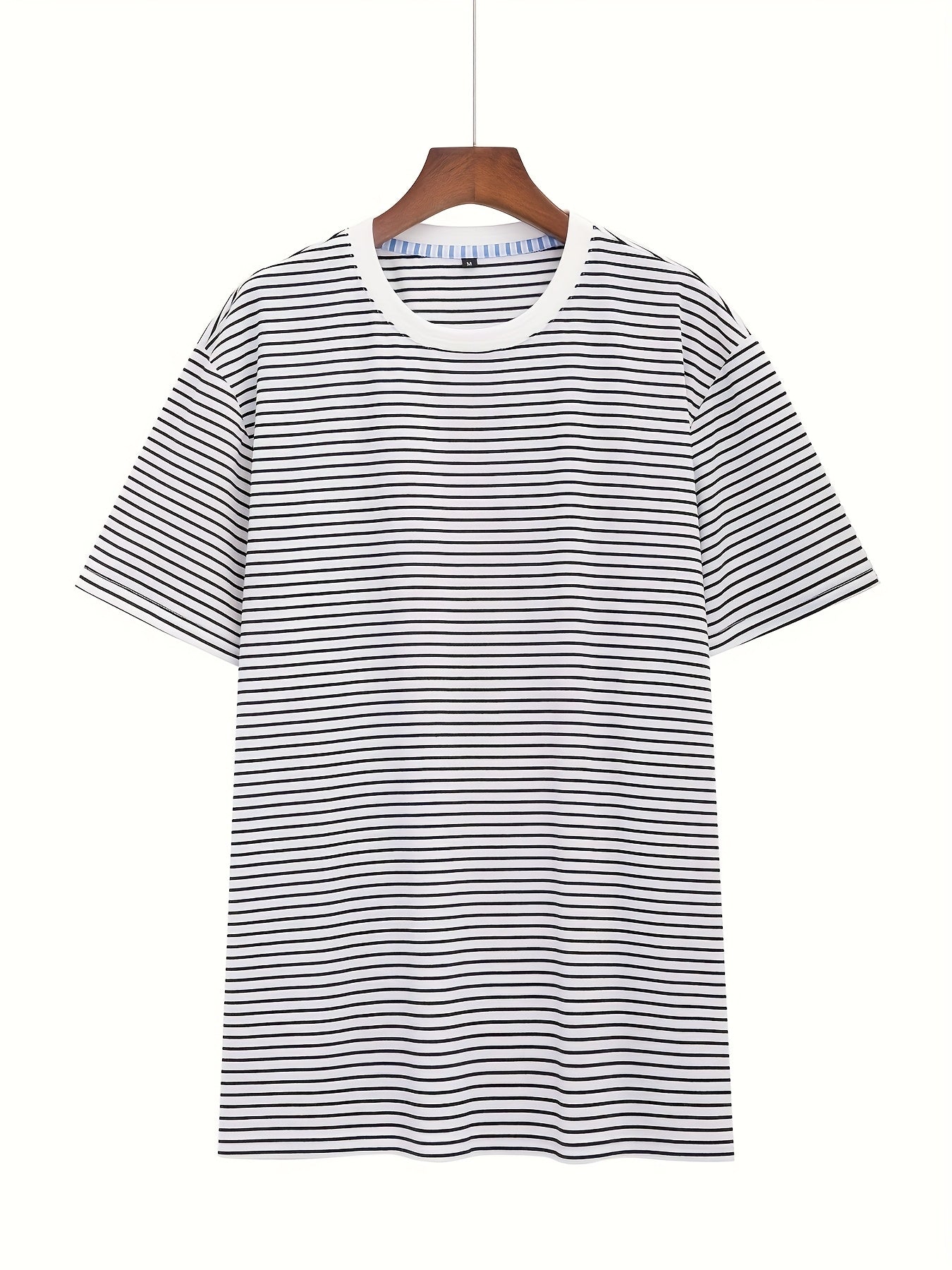 T-shirt a righe orizzontali uomo stile casual moderno maniche corte