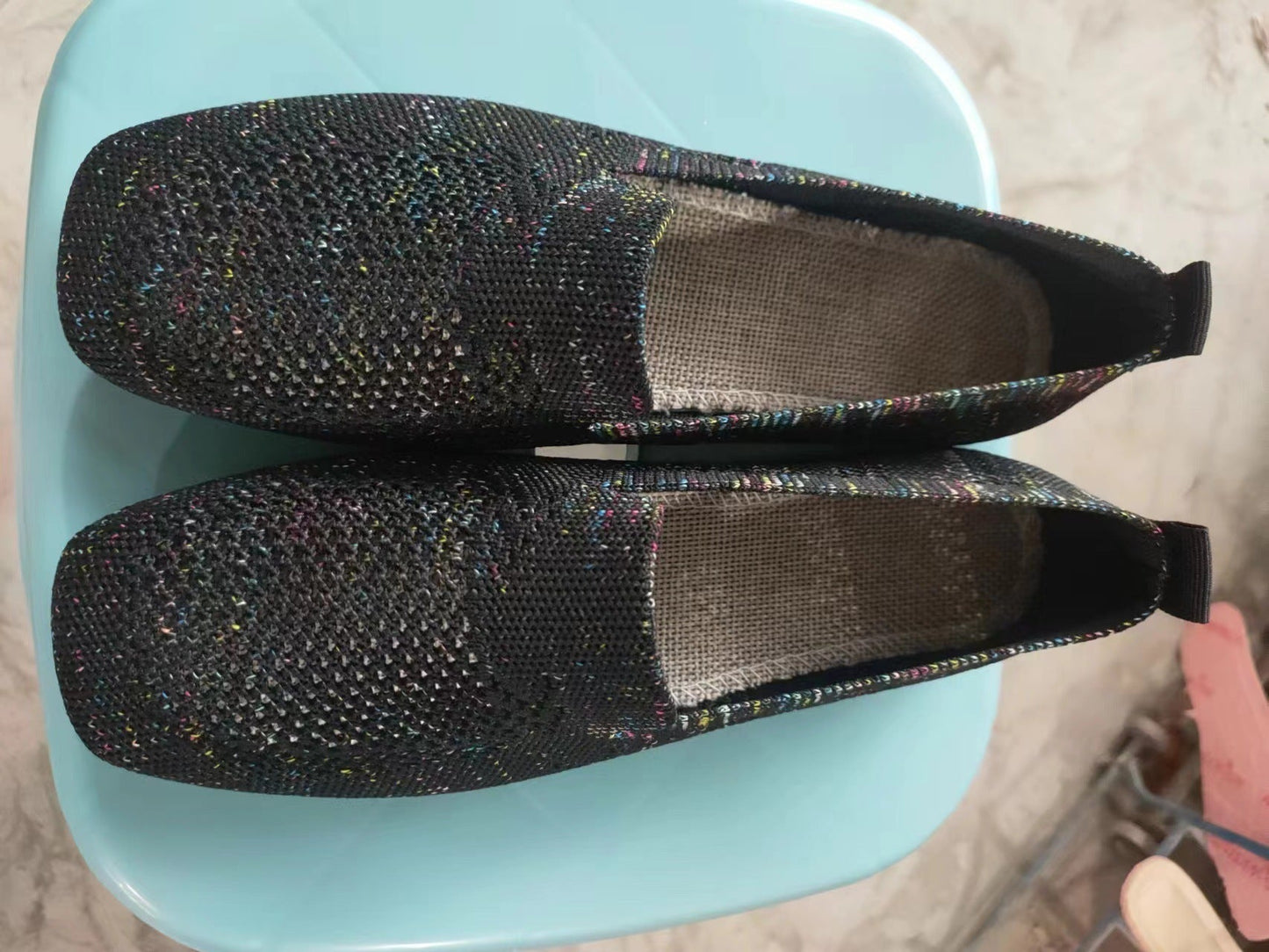 Juliet – Chaussures à Talon Plat Tissées Volantes pour Femmes