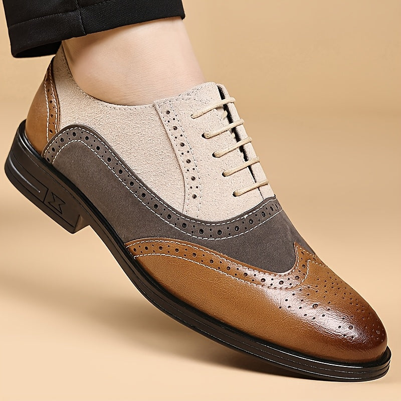 Men's Dress Shoes Elegant Brogue Style for Business and Formal Occasions