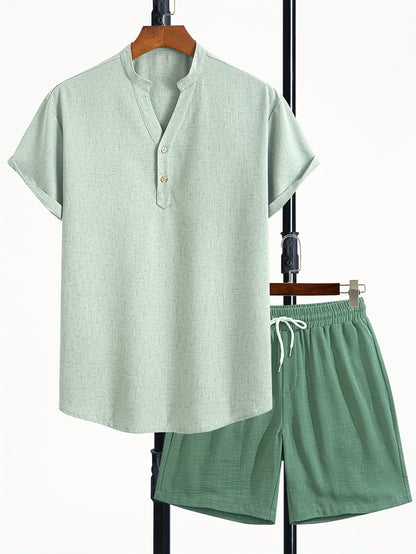 Ensemble Décontracté Homme Deux Pièces Style Moderne pour Été et Loisirs