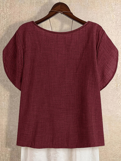 Blouse Tuniek Dames Asymmetrische Stijl Casual Elegant
