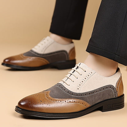 Men's Dress Shoes Elegant Brogue Style for Business and Formal Occasions