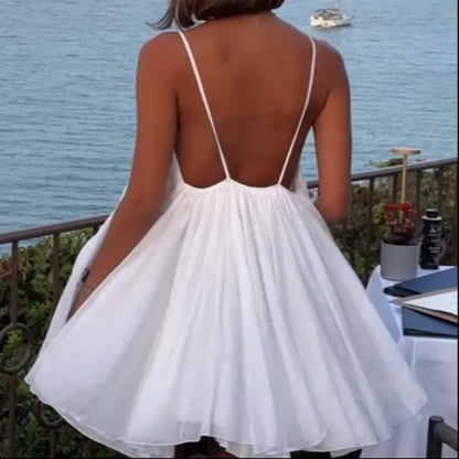 Tara – Robe Évasée Sans Manches à Col V