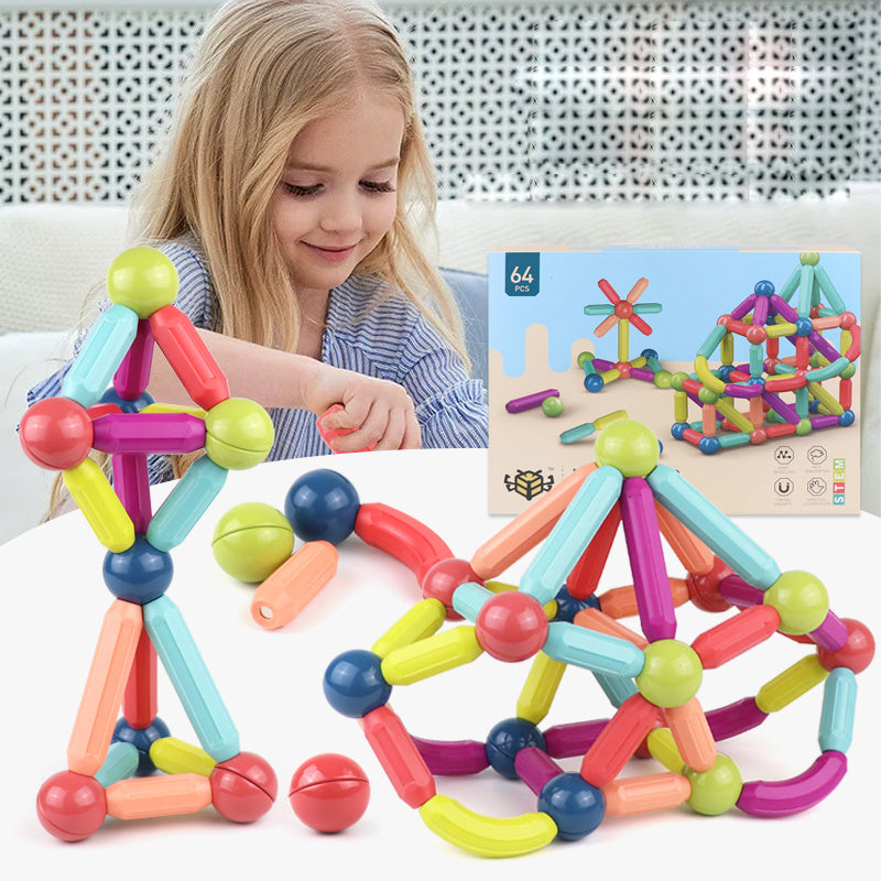 Jeu de Construction Magnétique Éducatif pour Enfants – Développement de la Logique et de l’Imagination