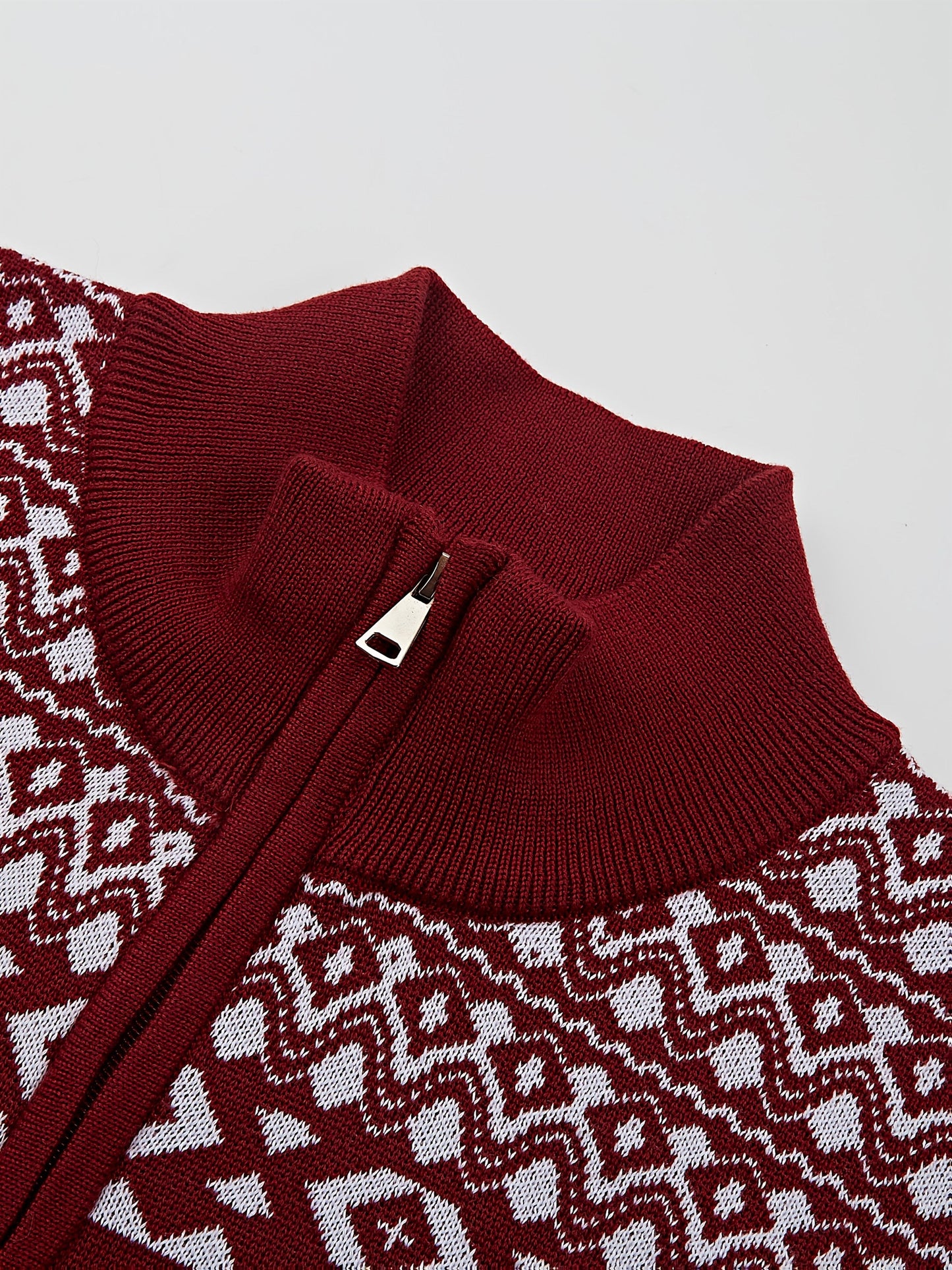 Cardigan homme style nordique à motif renne pour l'hiver, casual et festif