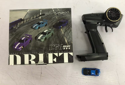RC Driftauto 1:76 voor volwassenen en tieners – Model C64, turbo stijl, ideaal voor tafelraces en driften