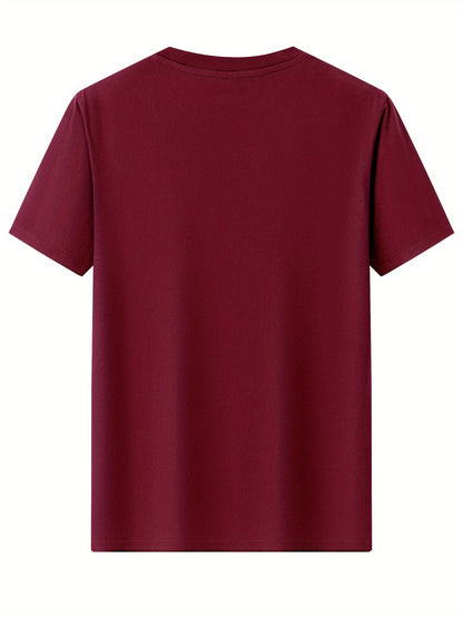 T-shirt uomo stile casual con stampa grafica lettera K