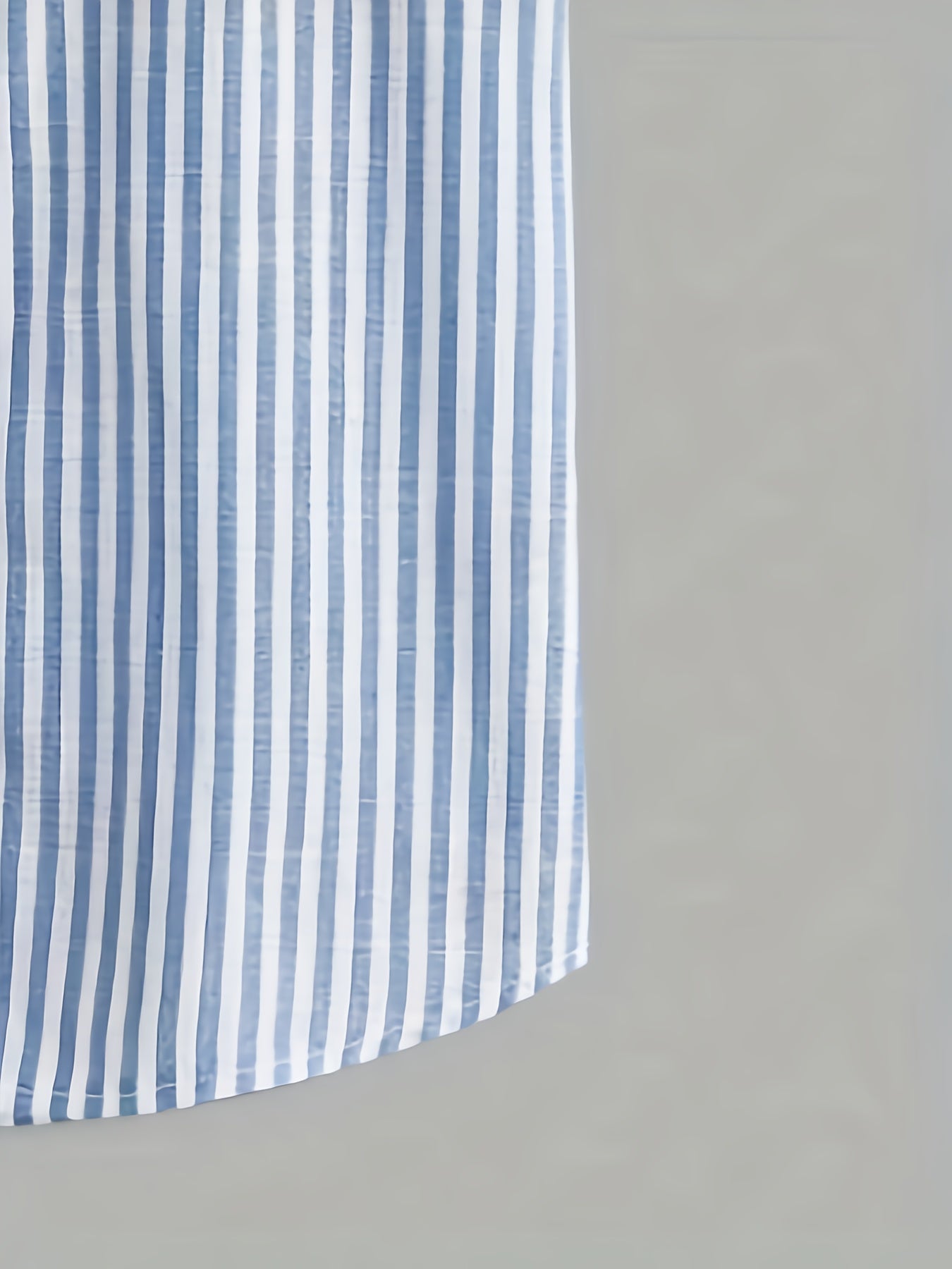 Camisa casual de manga corta para hombre, estilo veraniego a rayas, cuello alto, ideal para el verano