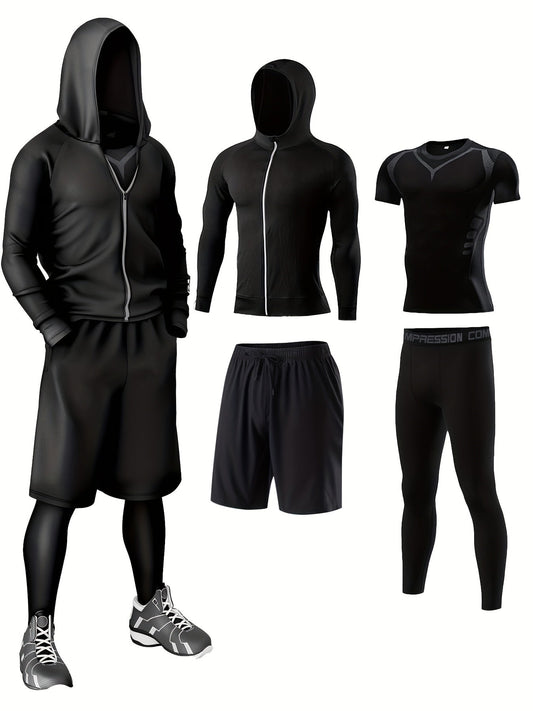 Completo sportivo urbano da uomo – Completo, stile moderno, per fitness e corsa