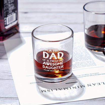 Whiskey Glass for Men – Humorous Gift for Dad, Classic Style, Perfect for Father's Day or Birthday