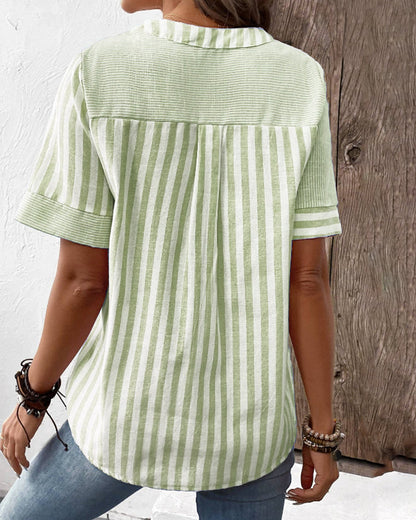 Chemisier Chic en Coton Rayé