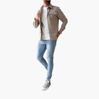 Surchemise Style Veste à Boutons pour Homme – Élégance Décontractée et Polyvalente