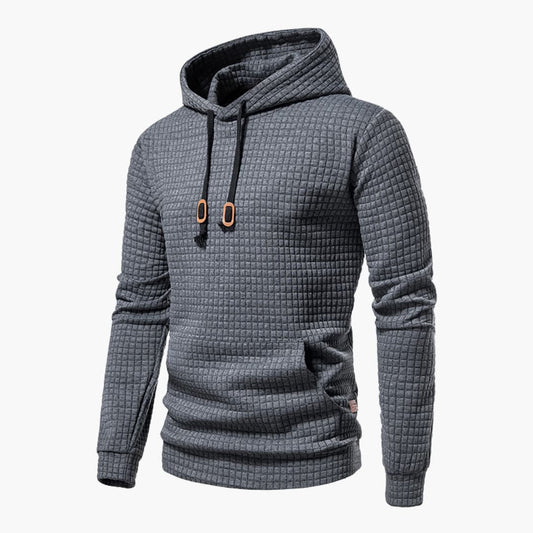 Hoodie à Capuche Homme Style Décontracté Motif Carreaux – Confort Moderne pour Tous les Jours