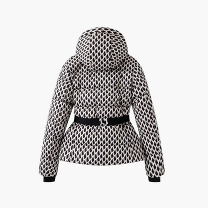 Veste doudoune femme élégante à capuche et ceinture – Style moderne pour l’hiver