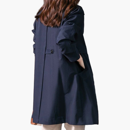 Manteau trench court femme élégant style classique pour bureau et sorties décontractées