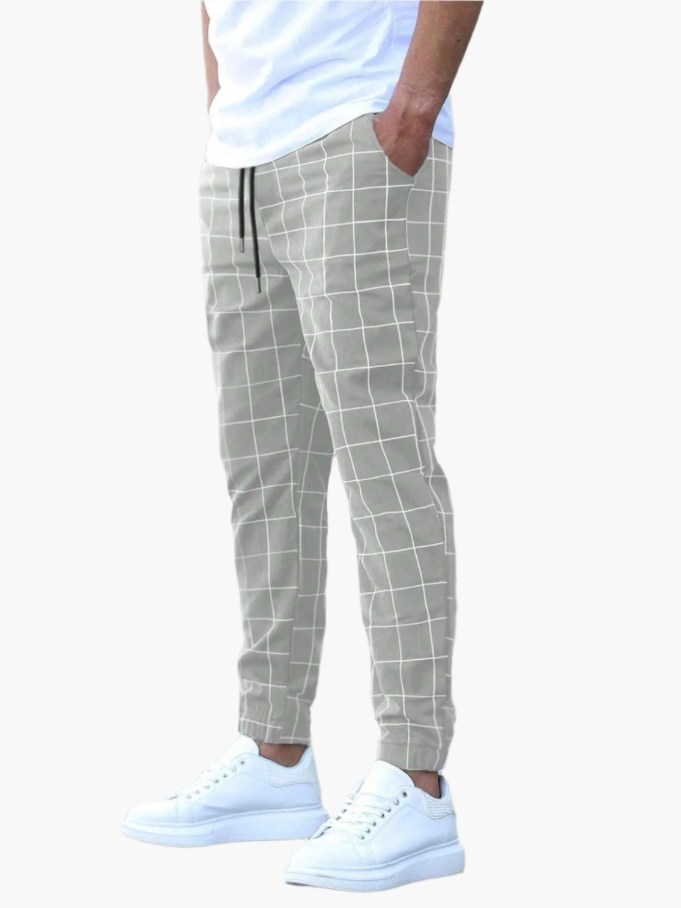 Pantalon Jogging à Carreaux Style Urbain pour Homme - Mode Décontractée & Confort Quotidien