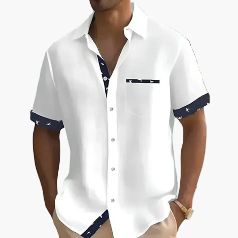 Chemise décontractée homme style estival à manches courtes – idéale pour les sorties et les vacances