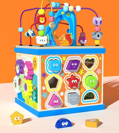 Cube d'Activités Éducatif Bébé Enfant – Jouet d’Éveil Multifonction pour Apprentissage Précoce